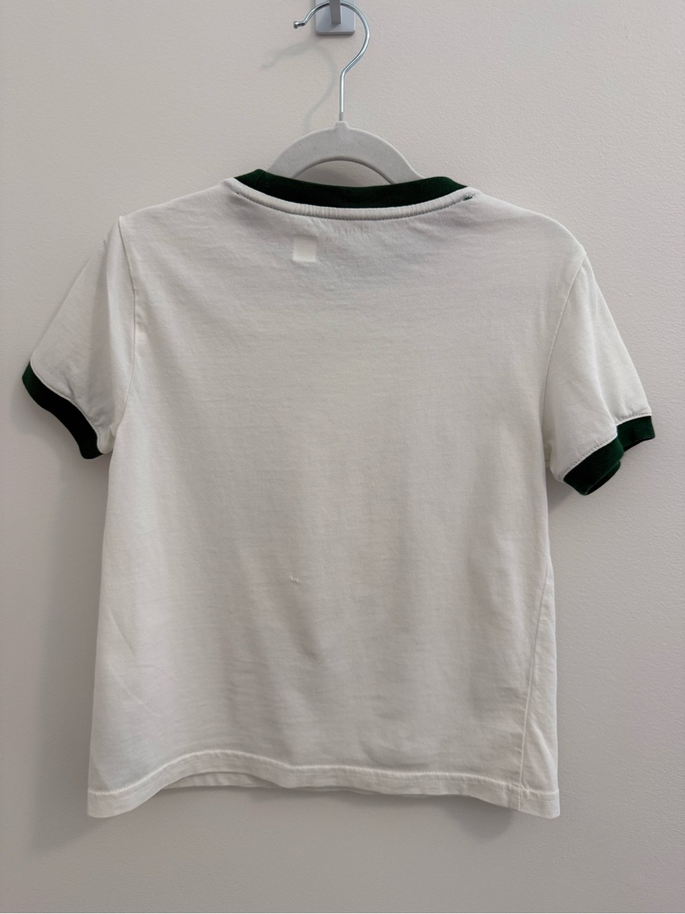 Polo by Ralph Lauren White Tee with Green Trim and Bear Graphic - Picture 3 of 4